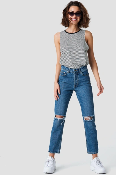 Rut & Circle Louisa Destroyed Jeans - Blue