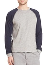 Rag & Bone Classic L Colorblock Raglan In Bright Blue