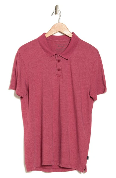 Lucky Brand Venice Burnout Polo In Rio Red