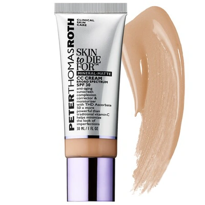 Peter Thomas Roth Skin To Die For Natural Matte Skin Perfecting Cc Cream Spf 30 In Tan