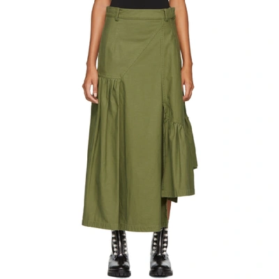 3.1 Phillip Lim / フィリップ リム Utility Layered Maxi Skirt In Olive