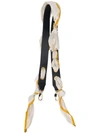 Chloé Leather And Printed Silk-satin Bag Strap In Neutrals