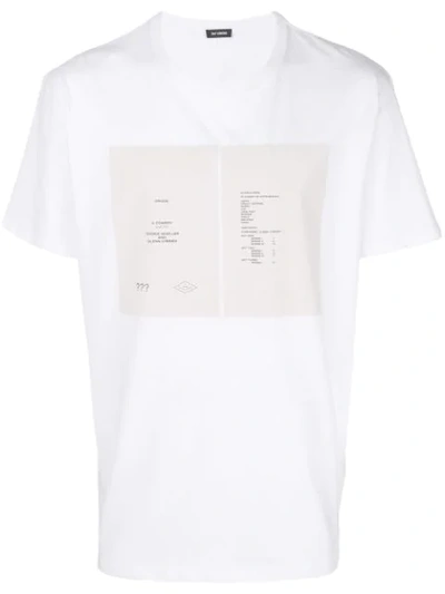 Raf Simons White Drugs Cover Slim Fit T-shirt In Yellow