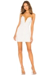 By The Way. Kylee Strapless Dress In White Pinstripe