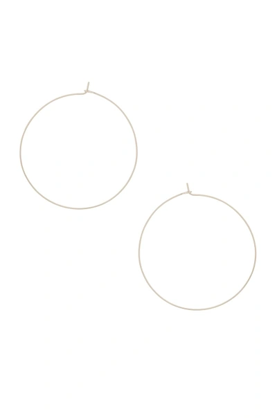 Luv Aj The Capri Wire Hoops In Metallic Silver