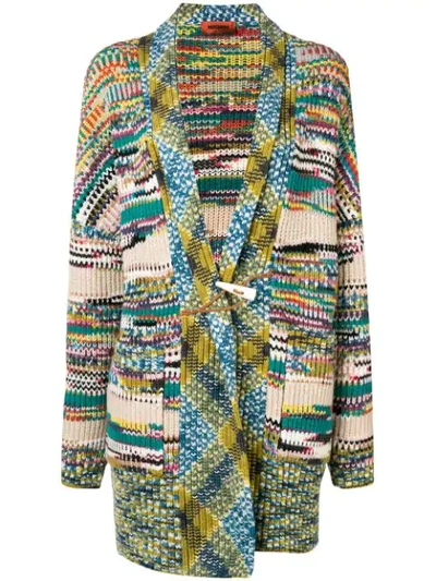 Missoni Oversized Crochet-knit Wool-blend Cardigan In Multicolor