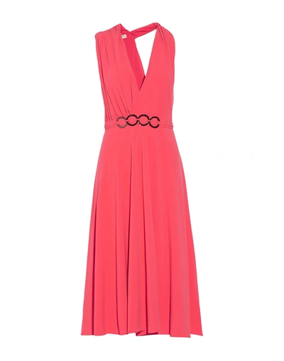 Halston Heritage Knee-length Dress In Coral