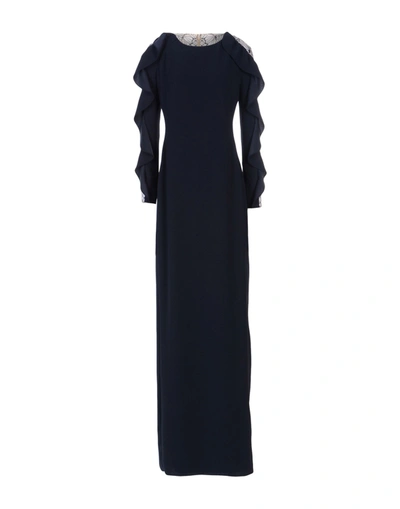 Jenny Packham Long Dresses In Dark Blue