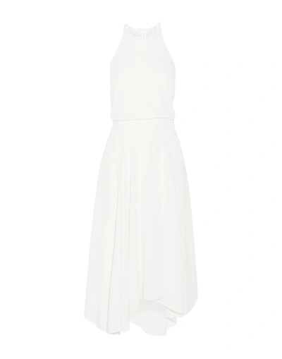 Halston Heritage Long Dress In White