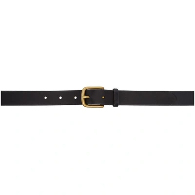 Maximum Henry Black And Gold Slim Standard Belt In Blk.brss