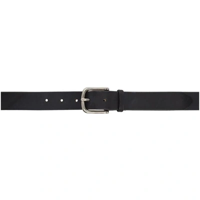 Maximum Henry Black And Silver Wide Standard Belt In Blk.silver