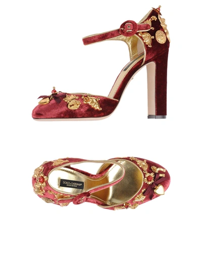 Dolce & Gabbana Pumps In Maroon