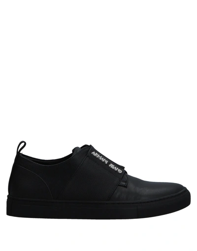 Armani Jeans Sneakers In Black