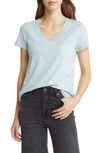 Caslon V-neck Short Sleeve Pocket T-shirt In Blue Sterling