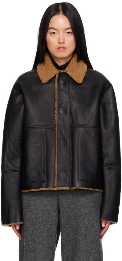 Kassl Editions Black Reversible Shearling Jacket