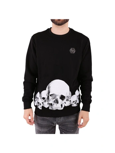 Philipp Plein Skulls" Cotton Sweatshirt" In Black