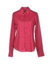 Dondup Solid Color Shirts & Blouses In Fuchsia
