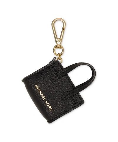 Michael Kors Michael Dillon Leather Coin Purse Key Chain' In Black |  ModeSens