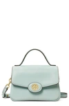 Tory Burch Small Robinson Leather Top Handle Bag In Seabubble