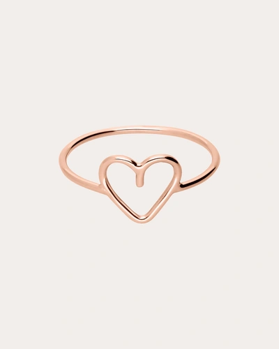 Atelier Paulin Women's 18k Rose Gold Heart Ring In Pink