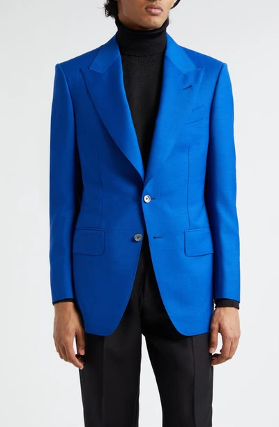 Tom Ford Atticus Original Mohair & Wool Hopsack Sport Coat In Royal Blue