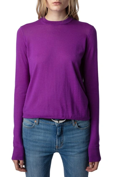 Zadig & Voltaire Emma Wool Crewneck Sweater In Goa