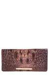 Brahmin 'ady' Croc Embossed Continental Wallet In Fig Jam