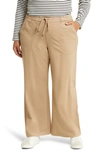 Wit & Wisdom Leisure Drawstring Knit Pants In Tavertine