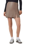 Noisy May Clara Faux Leather Miniskirt In Leafless Tree