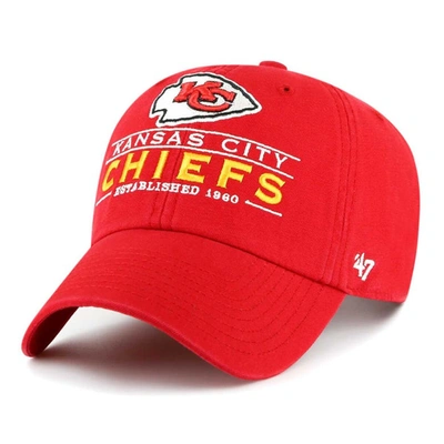 47 '  Red Kansas City Chiefs Vernon Clean Up Adjustable Hat