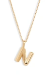 Jenny Bird Customized Monogram Pendant Necklace In High Polish Gold - N