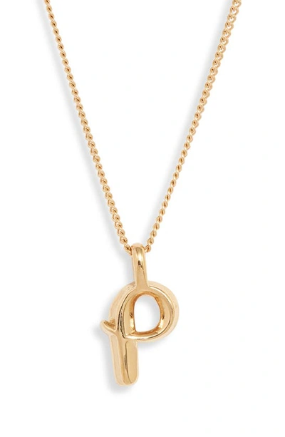 Jenny Bird Customized Monogram Pendant Necklace In High Polish Gold - P