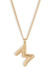 Jenny Bird Customized Monogram Pendant Necklace In High Polish Gold - M