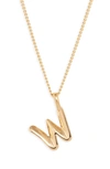 Jenny Bird Customized Monogram Pendant Necklace In High Polish Gold - W