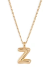 Jenny Bird Customized Monogram Pendant Necklace In High Polish Gold - Z