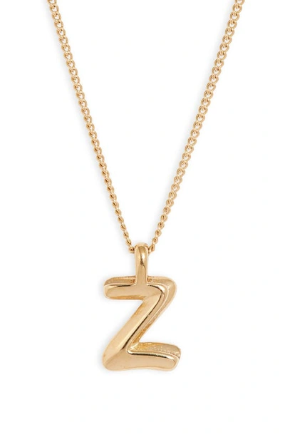 Jenny Bird Customized Monogram Pendant Necklace In High Polish Gold - Z