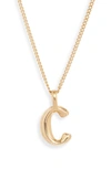 Jenny Bird Customized Monogram Pendant Necklace In High Polish Gold - C