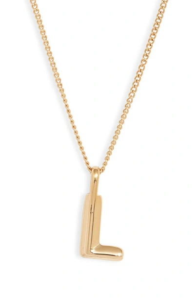 Jenny Bird Customized Monogram Pendant Necklace In High Polish Gold - L