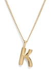 Jenny Bird Customized Monogram Pendant Necklace In High Polish Gold - K