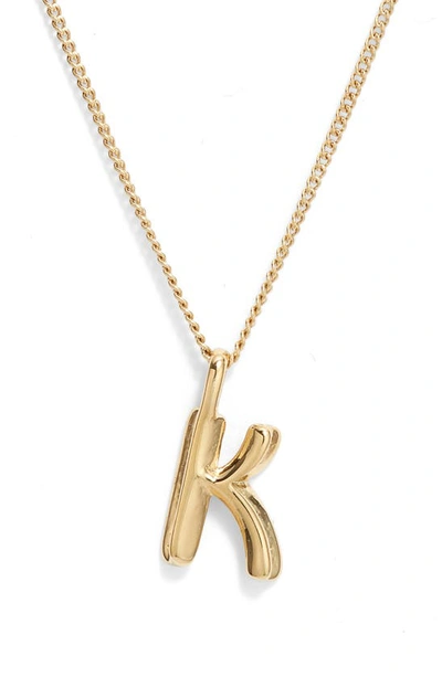 Jenny Bird Customized Monogram Pendant Necklace In High Polish Gold - K