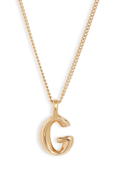 Jenny Bird Customized Monogram Pendant Necklace In High Polish Gold - G