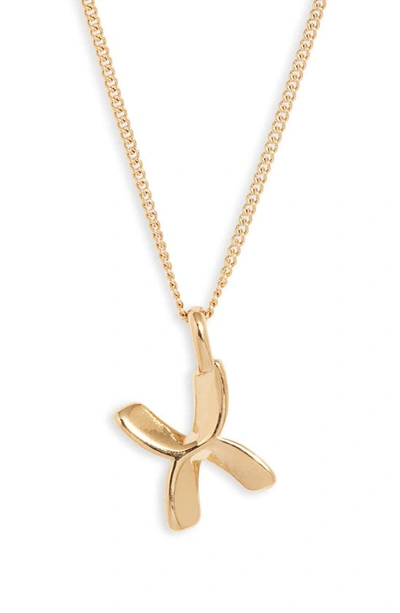 Jenny Bird Customized Monogram Pendant Necklace In High Polish Gold - X