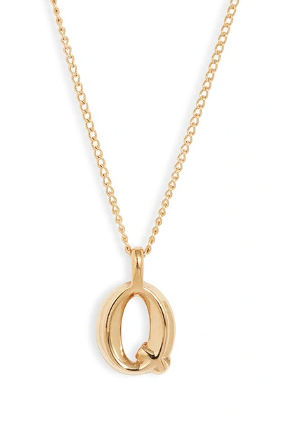 Jenny Bird Customized Monogram Pendant Necklace In High Polish Gold - Q