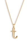 Jenny Bird Customized Monogram Pendant Necklace In High Polish Gold - T