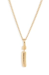 Jenny Bird Customized Monogram Pendant Necklace In High Polish Gold - I