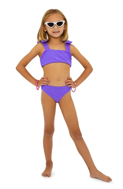 Beach Riot Kids' Little Stella Two-piece Swimsuit In Ultra Violet