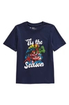 Tucker + Tate Kids' Cotton Graphic T-shirt In Navy Peacoat Holiday Squad