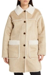 Ugg Takara Fleece Coat In Sand