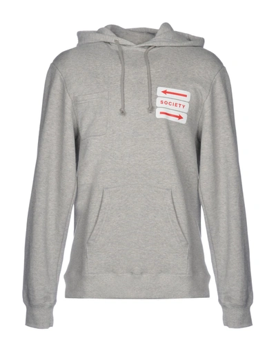 Society Hooded Sweatshirt In Light Grey