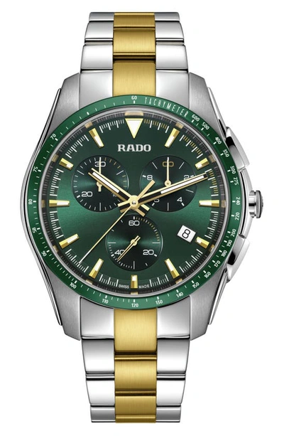 Rado Men's Swiss Chronograph Hyperchrome Two-tone Stainless Steel Bracelet Watch 45mm In No Colour